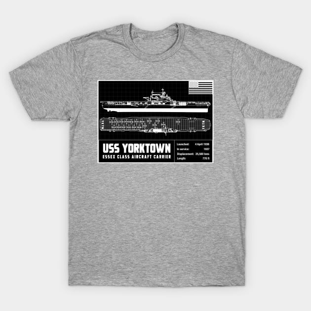 USS YORKTOWN T-Shirt by theanomalius_merch